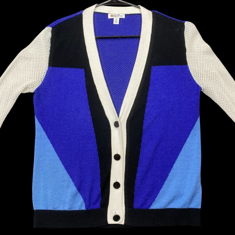 Peter Pilotto For Target Mesh Knit Cardigan Sweater Womens S/P Long Sleeves